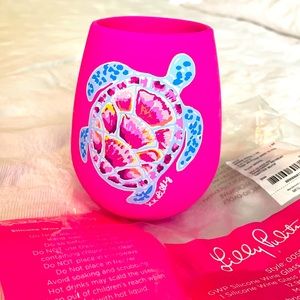 ☀️🌴💗 LILLY PULITZER silicone Wine glass 🥂 🌴☀️